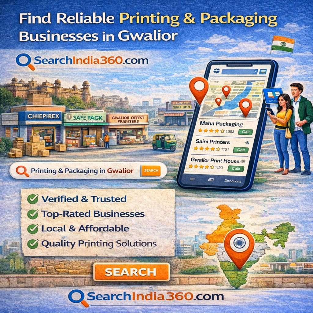 Top Printing & Packaging Businesses in Gwalior – Find Trusted Services on SearchIndia360.com